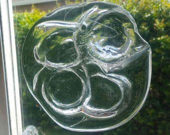 Vintage Mid Century Modern Murano Clear Glass Disk Parts