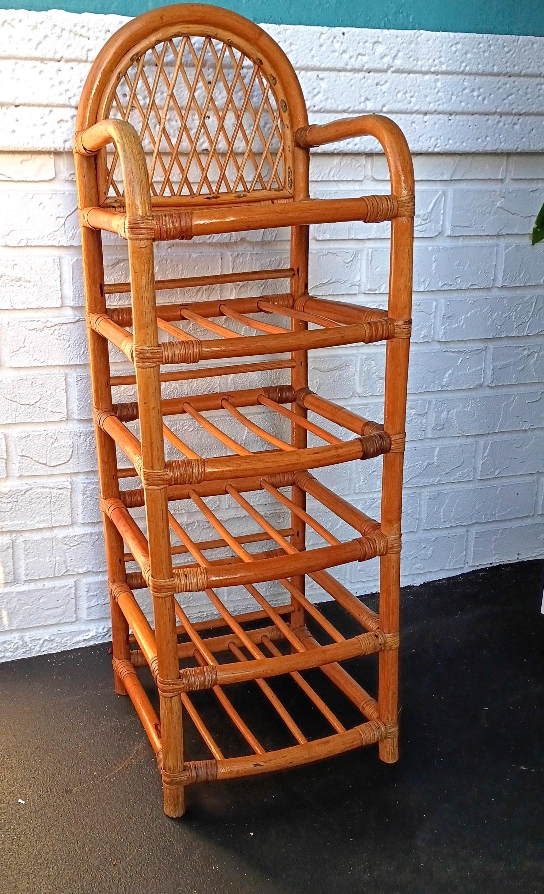 Vintage Arch Rattan Shelf - Etsy