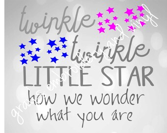 Twinkle Twinkle Little Star How We Wonder What You Are SG1 - Etsy