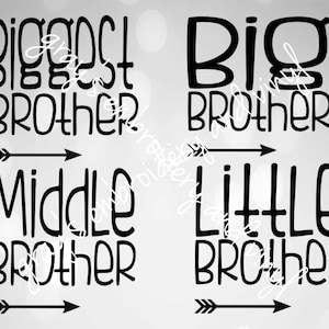 biggest brother, big brother, middle brother, little brother DXF