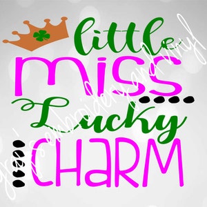 Little miss lucky charm svg dxf