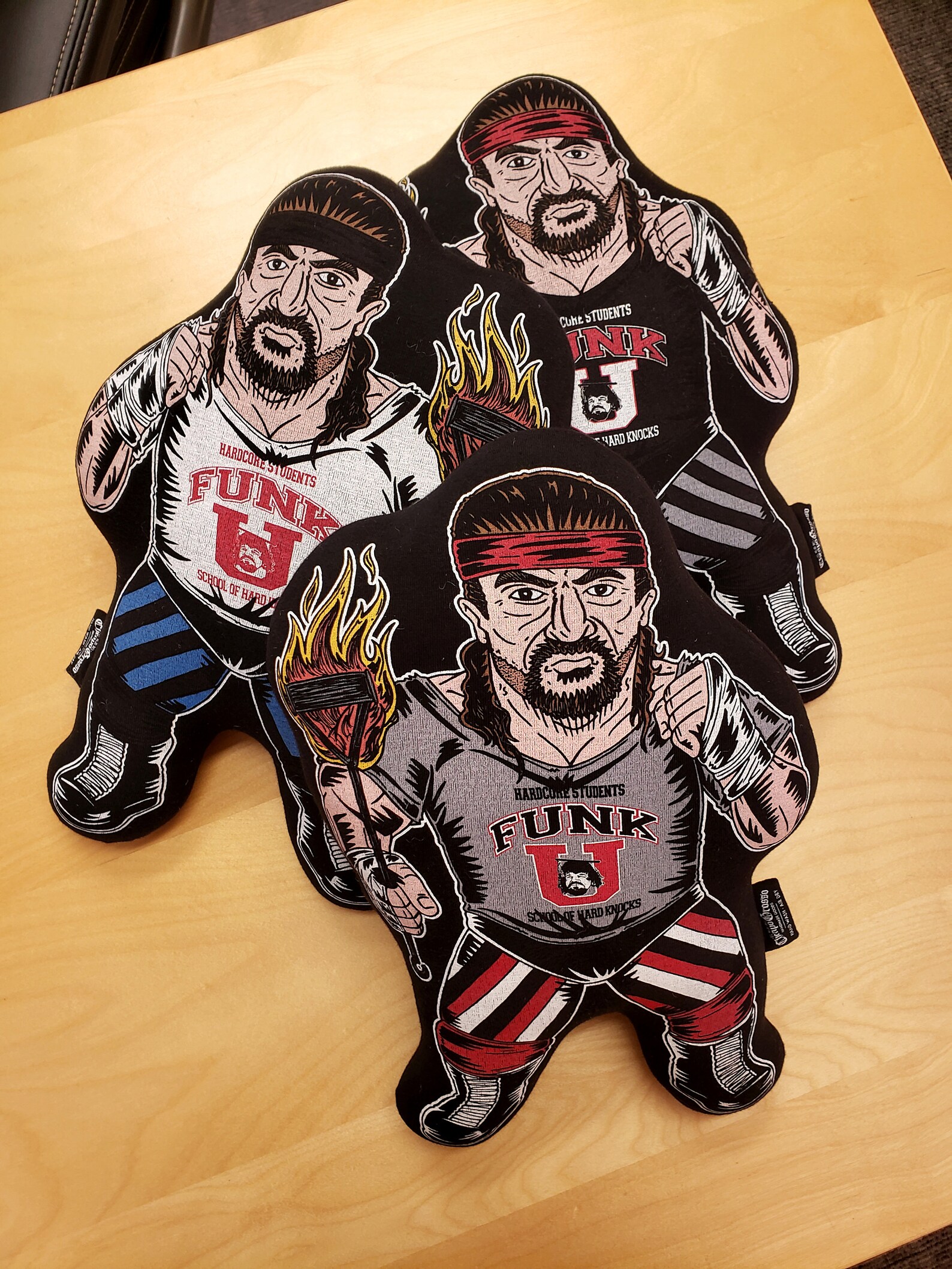 Custom Wrestler Illustration Throw Pillow Funker Blue & Etsy