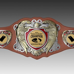CORNHOLE, Championship Belt, EAGLE Series, Rawhide or Black Color, Award, Personalized, The Top of the Line!!!!