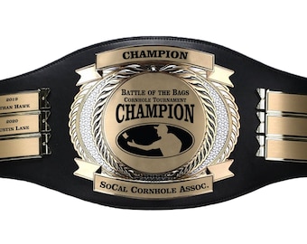 CORN HOLE Perpetual, Championship Belt, Perpetual Series, 12 Year, or 12 Month, Award, Trophy, MVP, Personalized, The Top of the Line!!!!