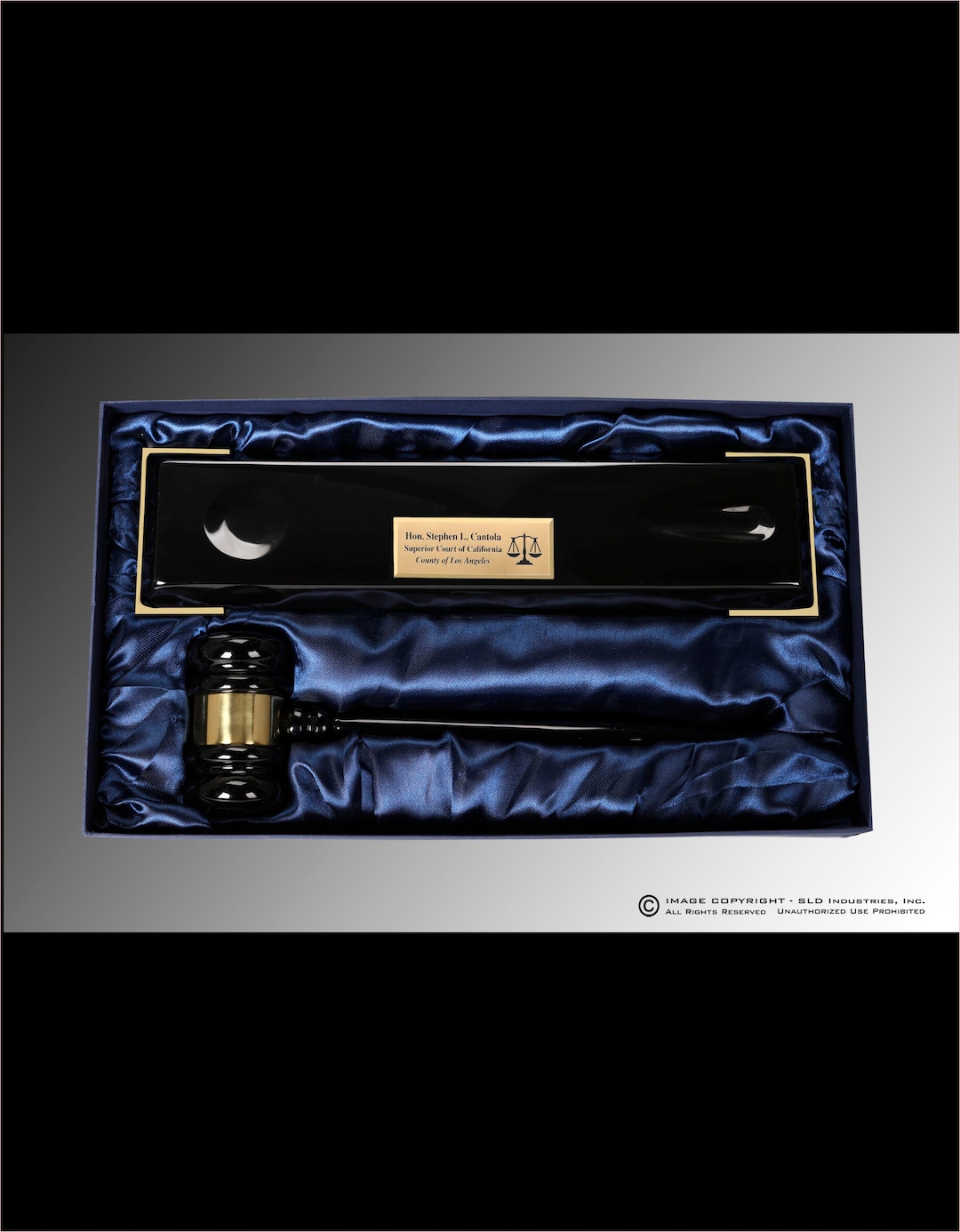 Gavel With Custom Engraved Gavel Stand, Ebony Piano Wood, Gift Box