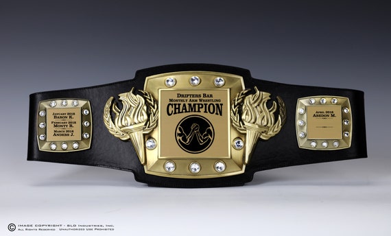 ARM WRESTLING, Championship Belt, Trophy, Award, Perpetual, Personalized,  Fully Customizable Engraved -  Israel