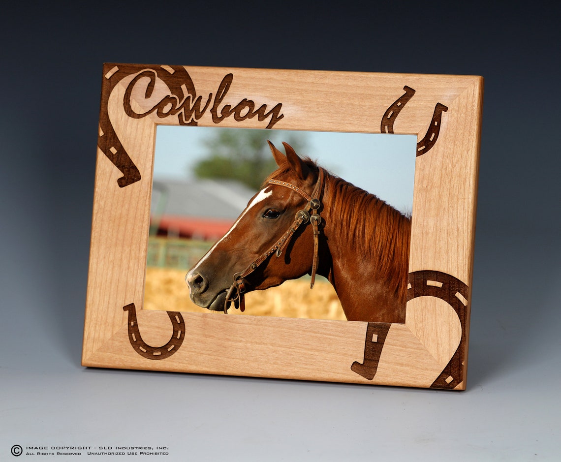 Horse Name Picture Frame Pet Picture Frame Custom Engraved Etsy