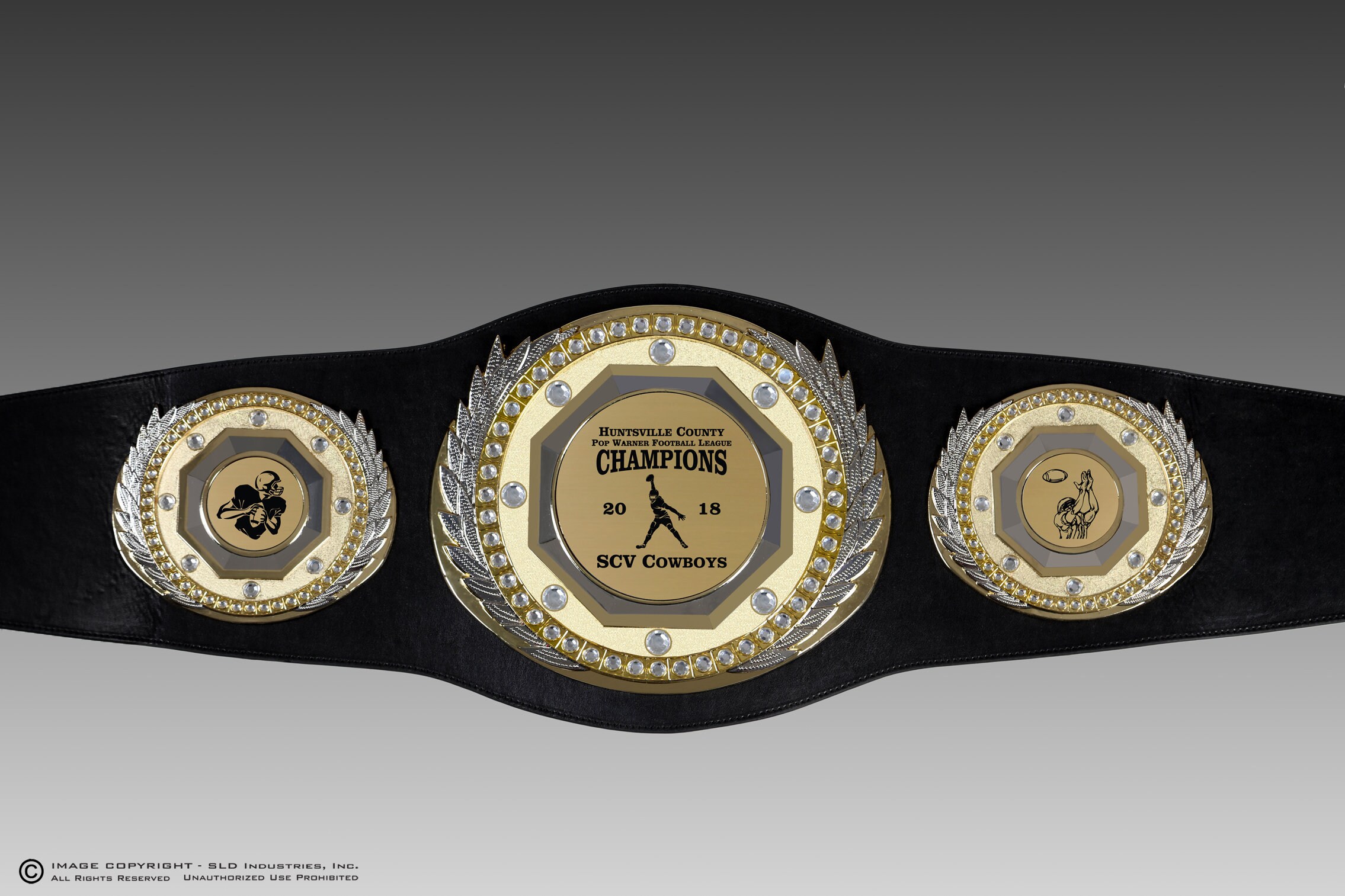 FOOTBALL Championship Belt Trophy Award Personalized This Etsy