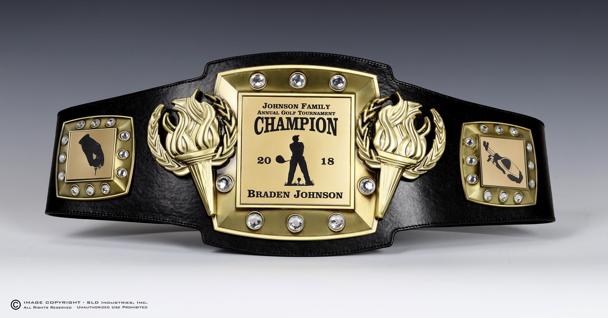 Golf, Championship Belt, Trophy, Award, Perpetual, Personalized, Fully  Customizable Engraved 