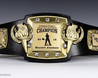 Golf, Championship Belt, Trophy, Award, Perpetual, Personalized, Fully Customizable Engraved