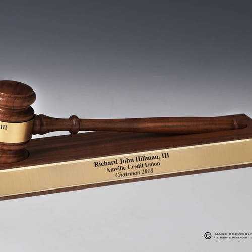 Personalized Solid Brass Engraved Gavel With Gift Box Etsy