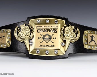 Baseball Championship Belt, Trophy, Award, Perpetual, Personalized, Fully Customizable Engraved
