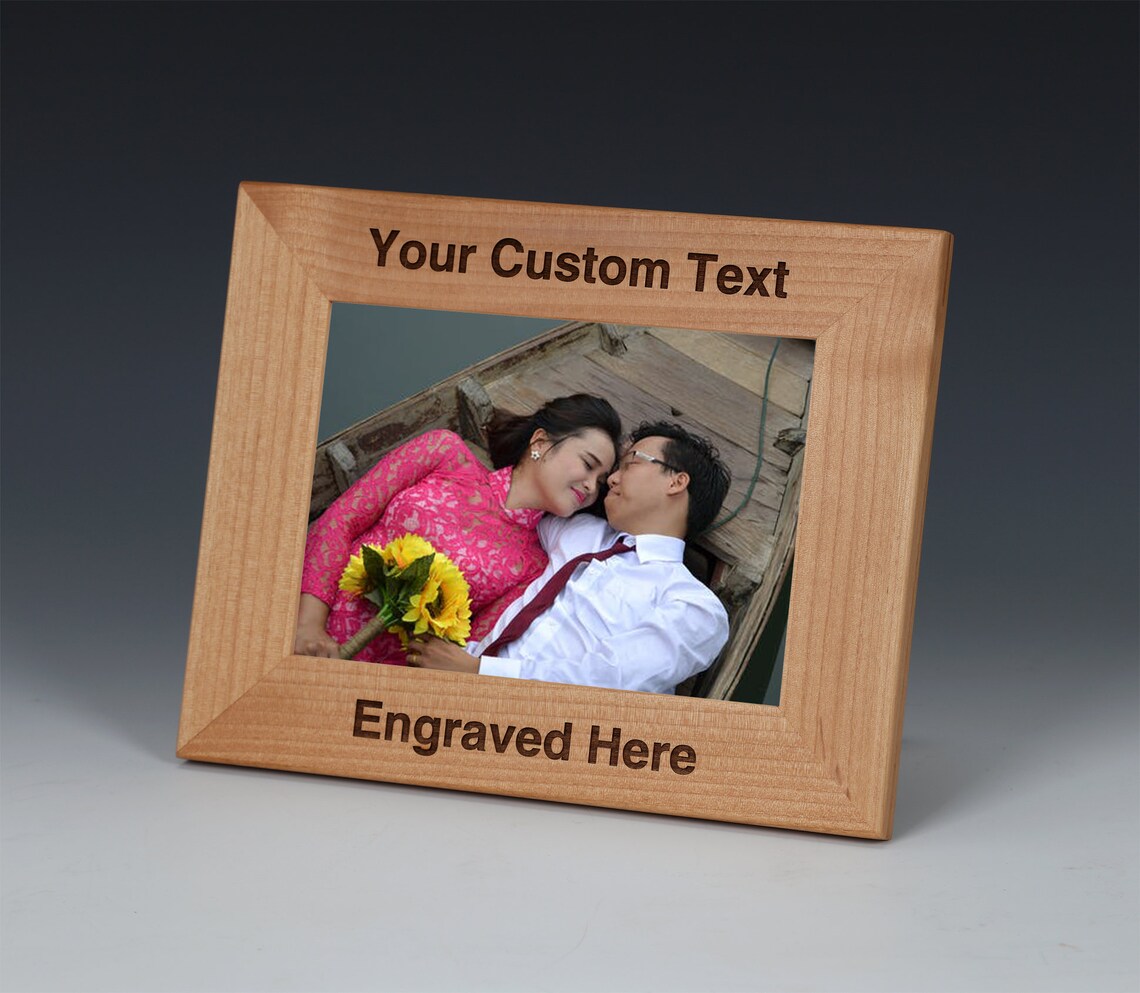 Custom Engraved Picture Frame Personalized Picture Frame Etsy