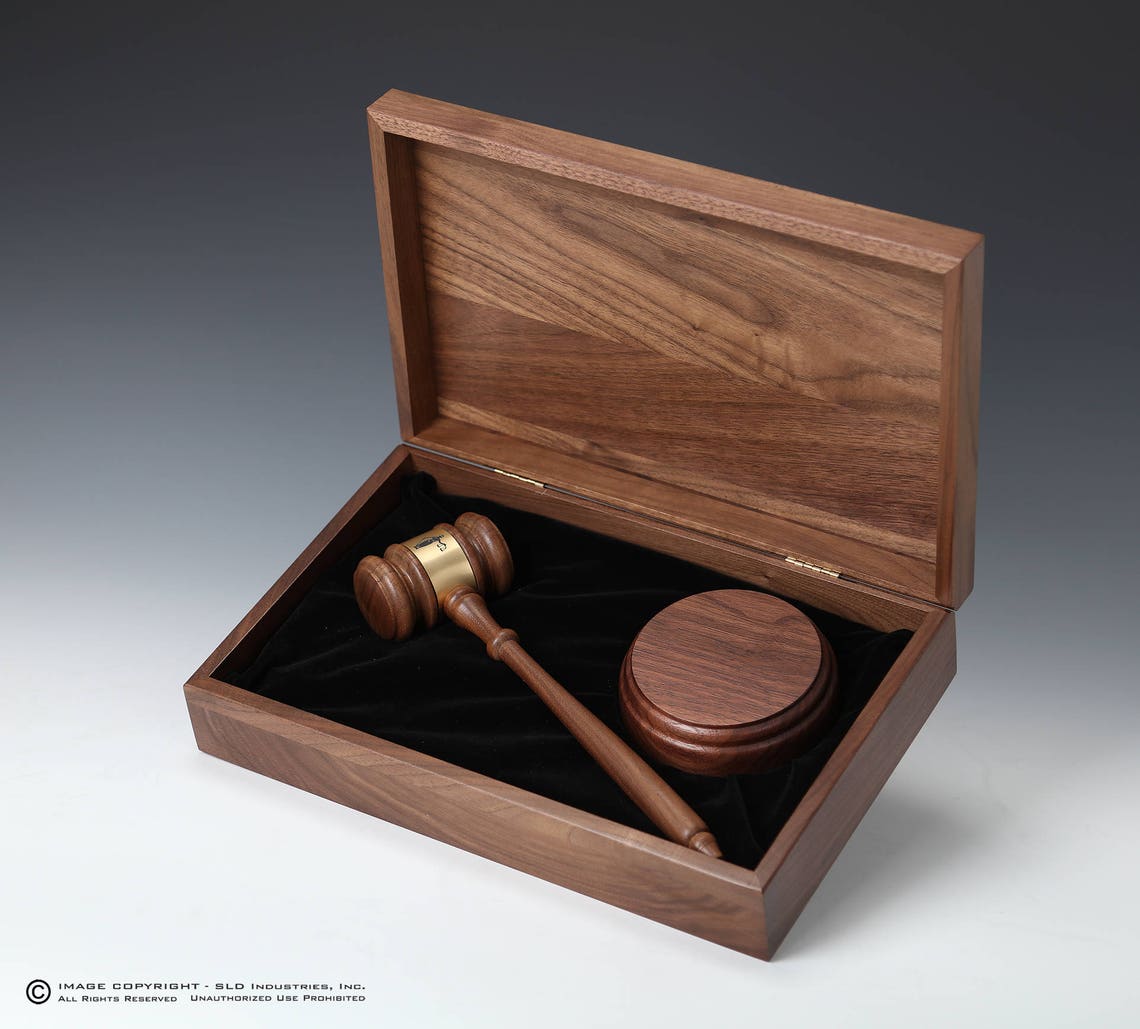 Personalized Engraved Gavel Set SOLID WALNUT Gift Box Etsy