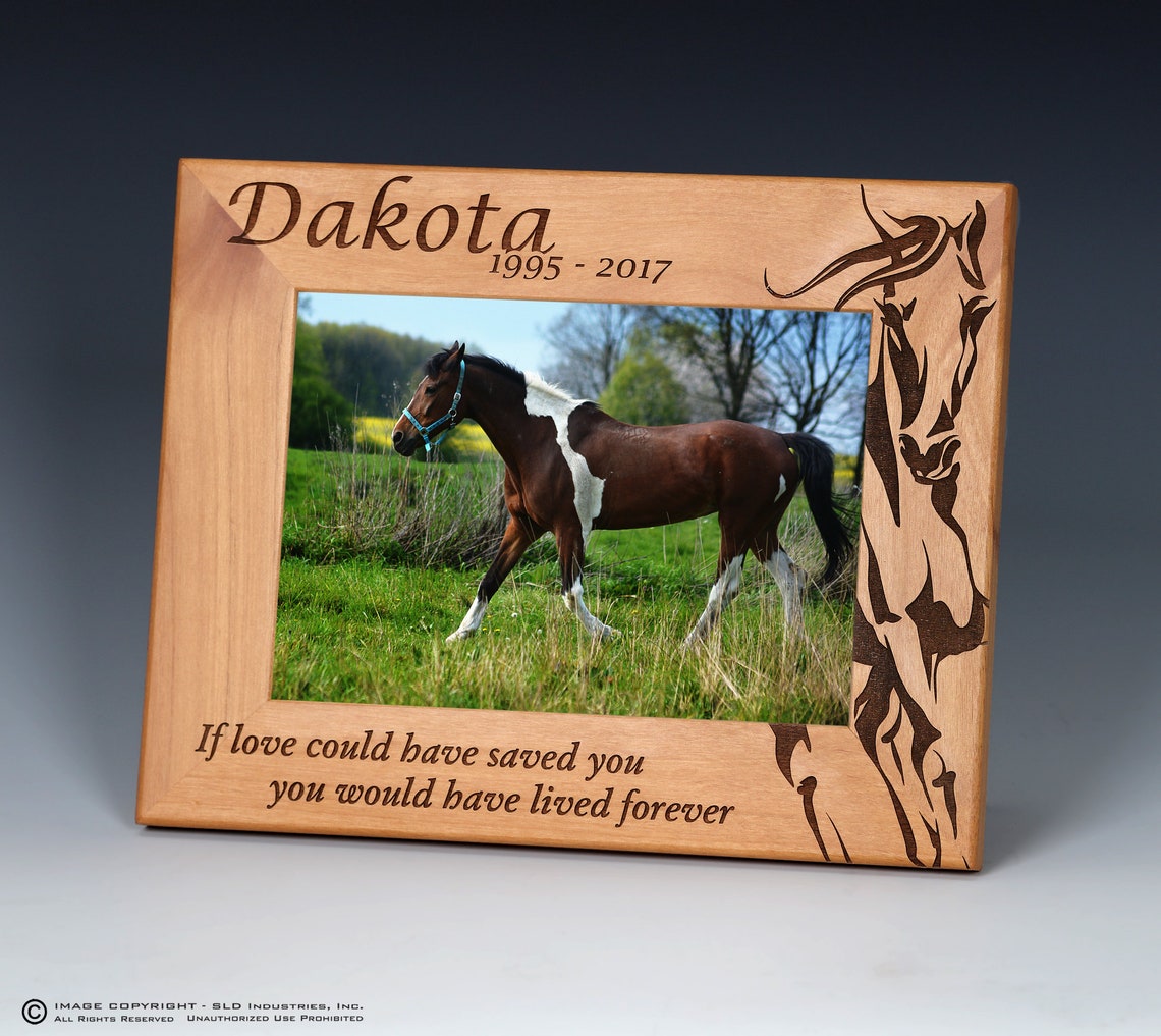 Horse Memorial Memorial Picture Frame Horse Name Frame Pet Etsy