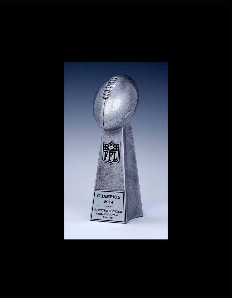 Fantasy Football Trophy Lombardi Style Award LARGE 14 Etsy