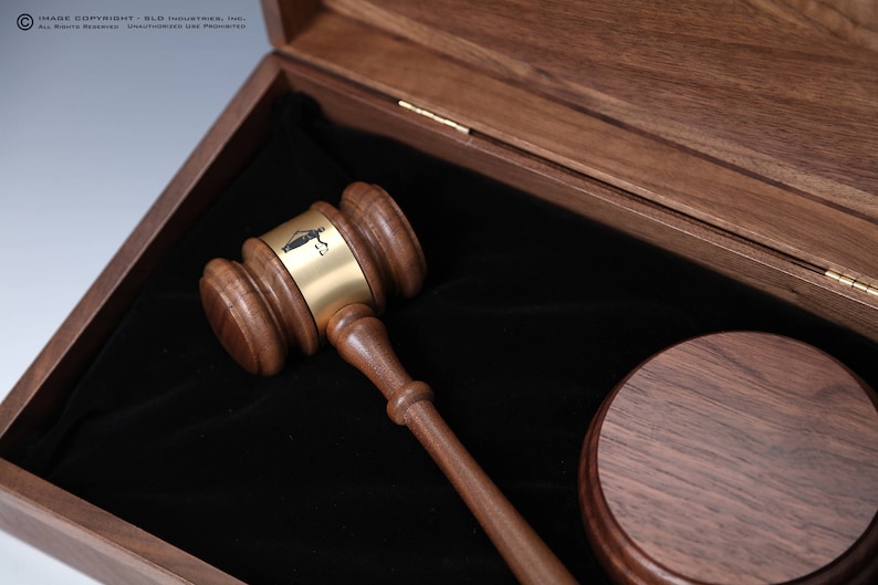 Personalized Engraved Gavel Set SOLID WALNUT Gift Box Etsy