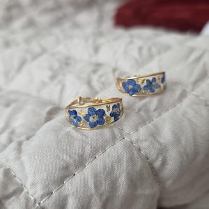 Anello Non ti scordar di me/Anello in resina con fiori veri/Anello con fiori veri pressati/Anello in resina/Anello con fiori pressati/Regalo per lei