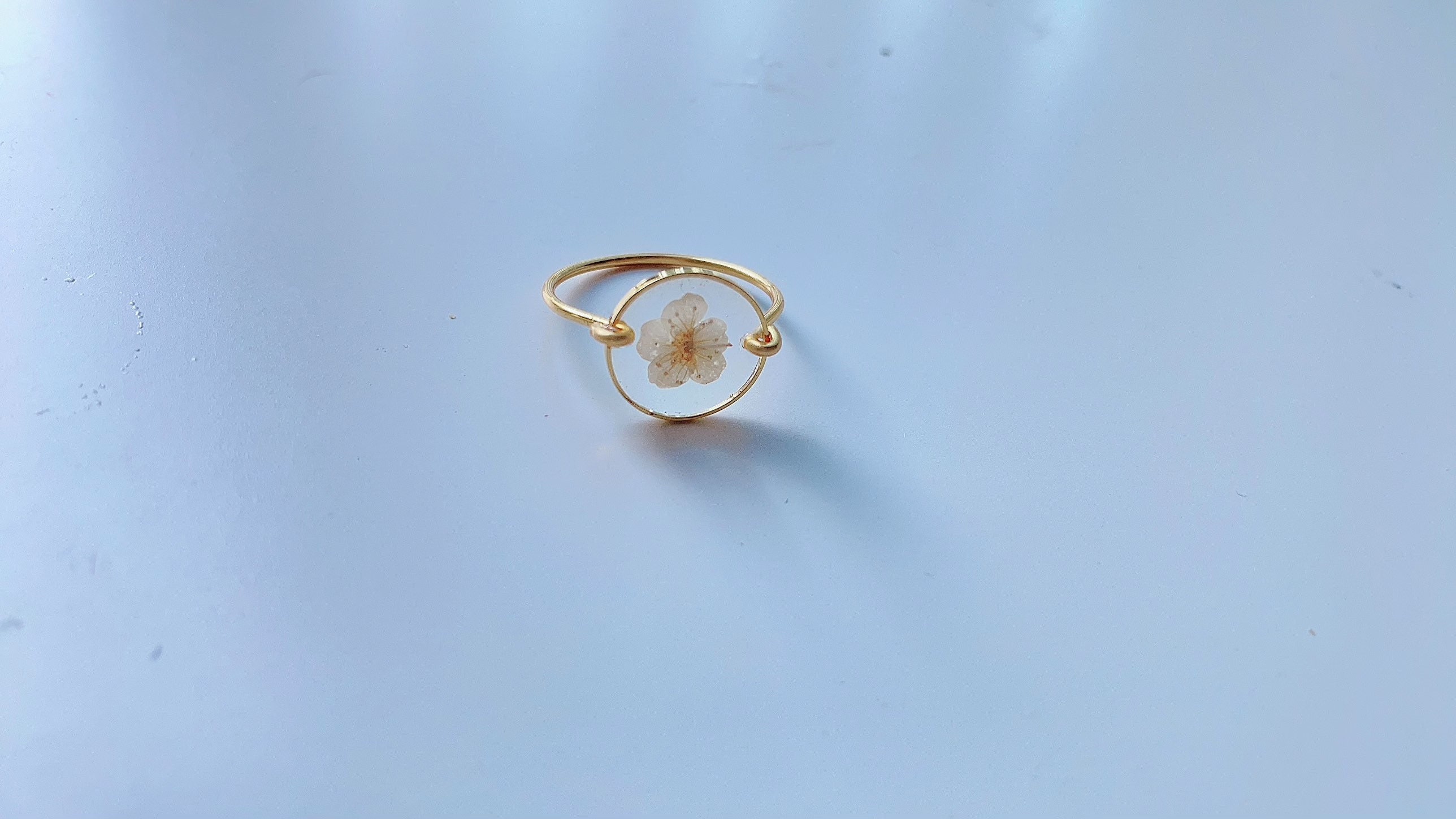 Real Flower Ring/resin Ring/pressed Flower Resin Ring/plant Etsy