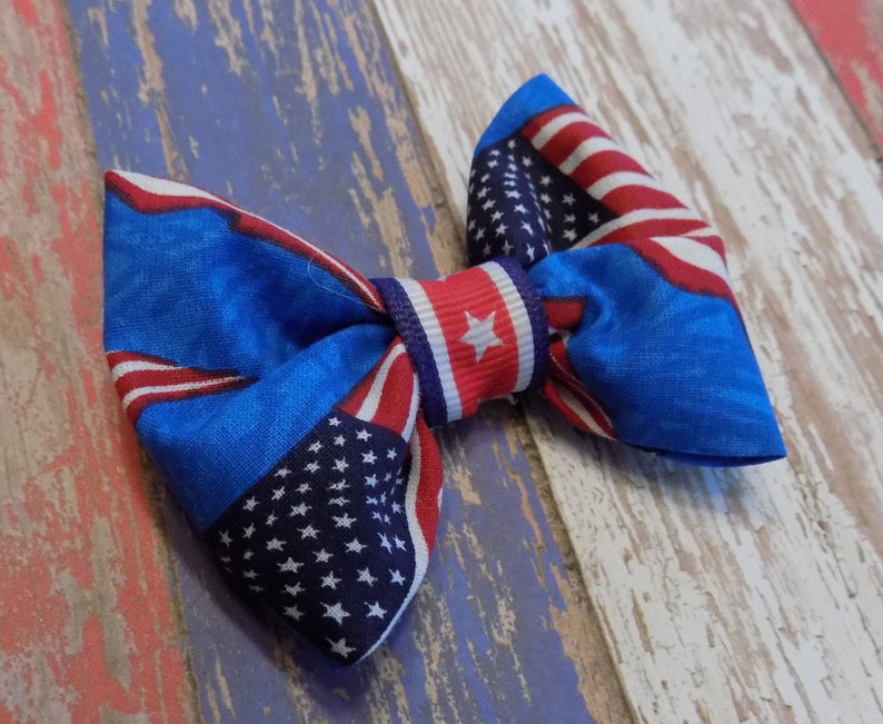 White Blue Dog TieDog AccessoriesFREE SHIPPING July 4th Dog Bow TieBow Tie for DogsPatriotic Dog Bow TieDog NeckwearRed