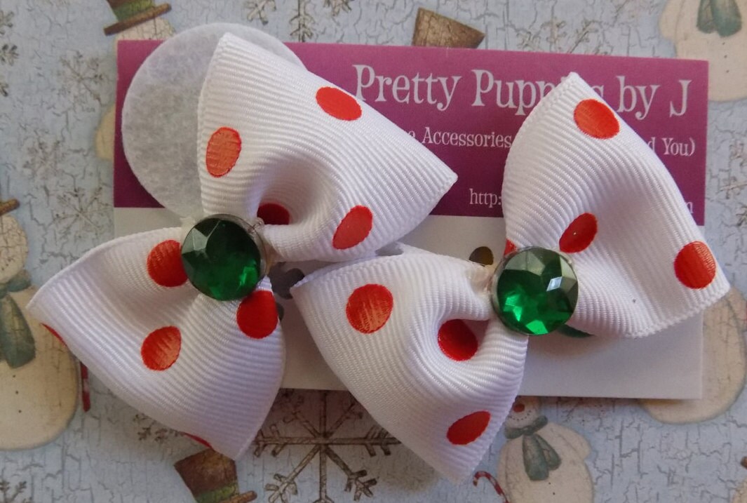 Dog Bows//Christmas Dog Bows//Bows for Dogs//Christmas Etsy