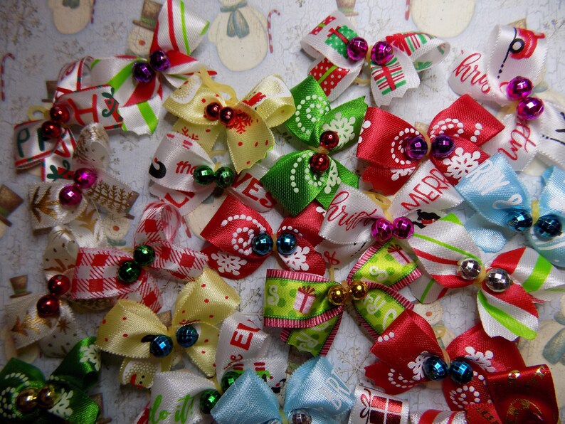 Dog Groomer Christmas Dog Bows//christmas Bows for Dog Etsy