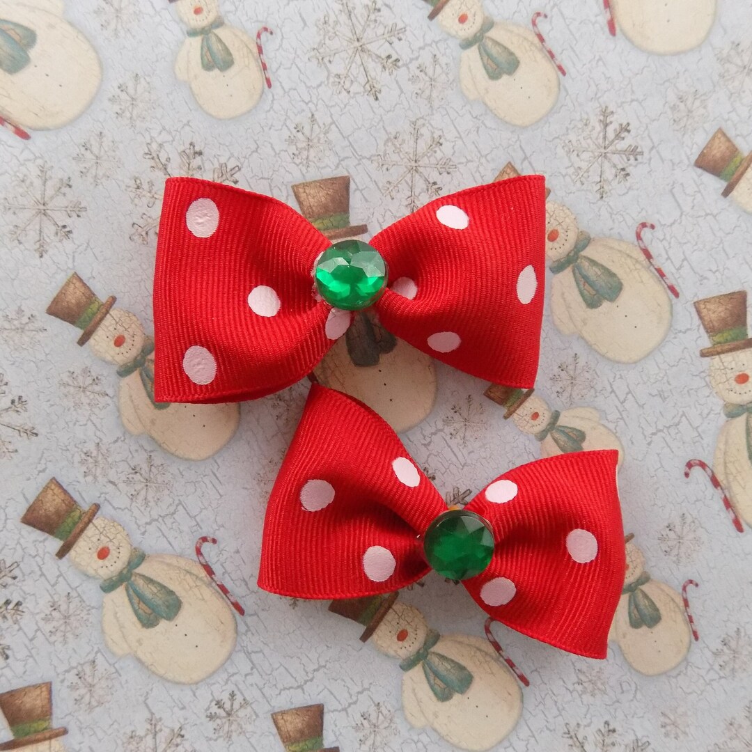 Christmas Dog Bows//xmas Bows for Dogs//christmas Bows for Etsy