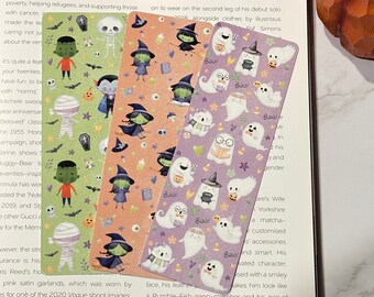 Bookmarks - Cute Bookmarks - Stationary - Gifts for Book Lovers - Spooky Bookmark - Halloween Bookmark - Ghost Bookmarks - Bookmark Set of 3