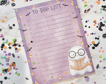 Stationary - Notepads - Writing Pad - Halloween Notepad - Ghost Notepad - To Do List - Halloween Writing Pad - Halloween To Boo List Notepad