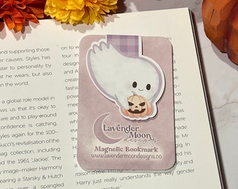 Bookmarks - Magnetic Bookmark - Book Accessory - Gift for Readers - Page Marker - Page Holder - Boo Basket - Ghost Magnetic Bookmark