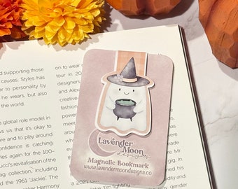Bookmarks - Magnetic Bookmark - Book Accessory - Gift for Readers - Page Marker - Page Holder - Boo Basket - Witch Ghost Magnetic Bookmark