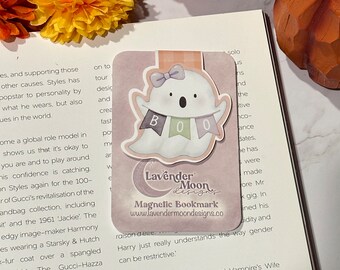 Bookmarks - Magnetic Bookmark - Book Accessory - Gift for Readers - Page Marker - Page Holder - Boo Basket - Ghost Magnetic Bookmark