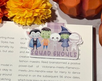 Bookmarks - Magnetic Bookmark - Book Accessory - Gift for Readers - Page Marker - Page Holder - Boo Basket - Witch Ghost Magnetic Bookmark