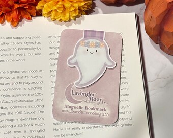 Bookmarks - Magnetic Bookmark - Book Accessory - Gift for Readers - Page Marker - Page Holder - Boo Basket - Ghost Magnetic Bookmark