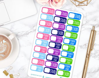 College Stickers / College Planner Stickers / Fits Erin Condren Planners, Happy Planners & more! / Calendar Stickers