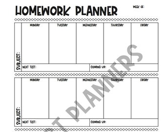 clipart do my homework Printable / Planner Printable / Homework Printable / Teacher Printable / Student Printable / Homework Planner / Academic Planner