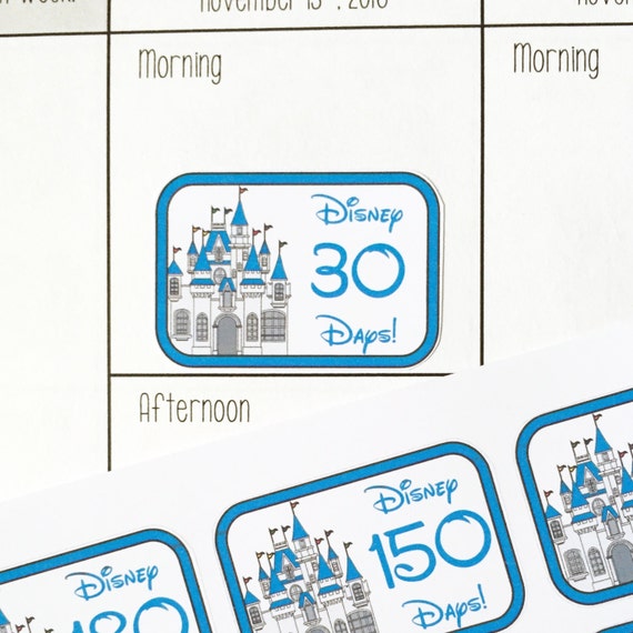 Free Printable Disney Vacation Planner Stickers: Countdown & Functional  Stickers - Lovely Planner