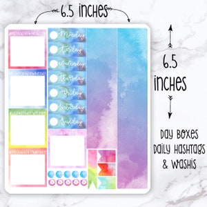 Sticker Kit / Watercolor Stickers Planner Stickers Passion Planner / Erin Condren Planner / Happy Planner / Life Planner image 3