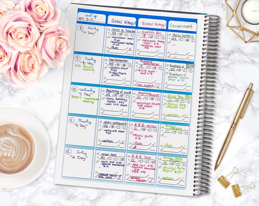 Teacher Plan Book / Teacher Planner / Lesson Planner / School Planner / Weekly Teacher Planner