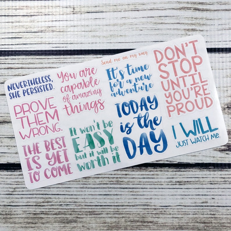 inspirational planner stickers planner stickers fits