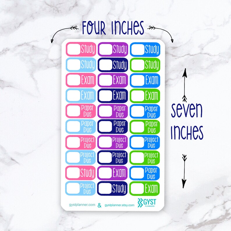 College Stickers College Planner Stickers Fits Erin Etsy
