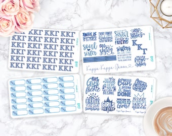Kappa Kappa Gamma stickers / KKG Planner stickers / sorority planner stickers / Fits Erin Condren Planners, Happy Planners & more!