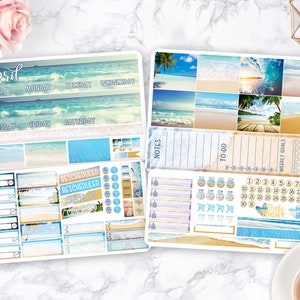 Month Sticker Kit / Beach stickers / Planner Stickers / Erin Condren / Happy Planner / Life Planner / Weekly Spread / Passion Planner