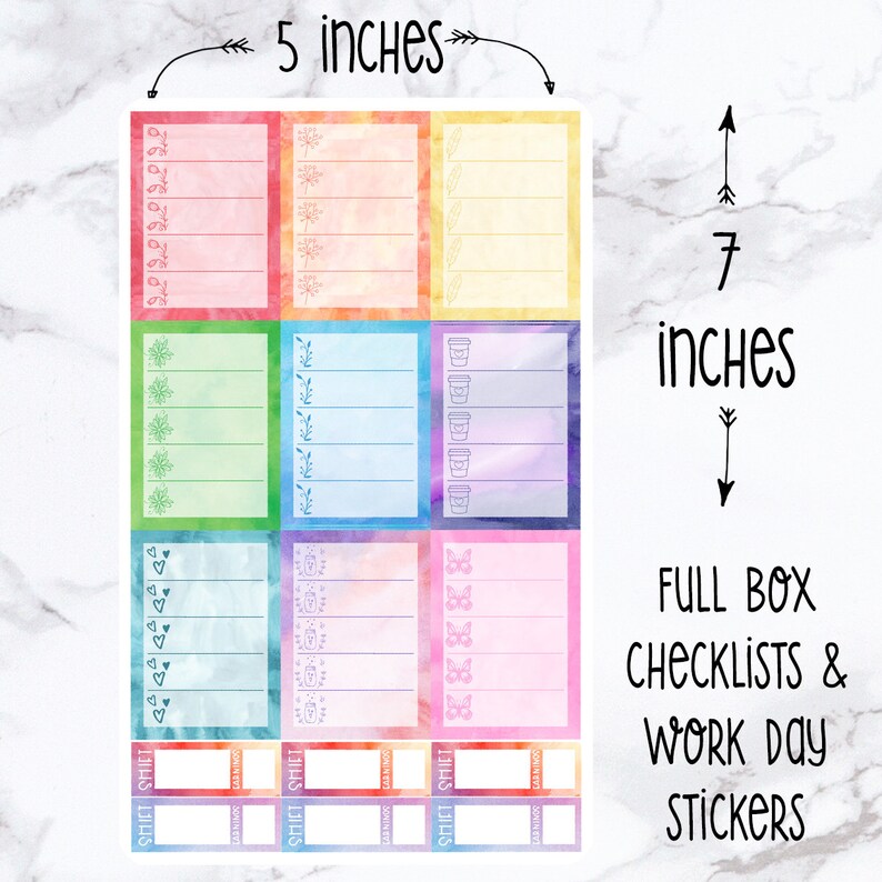 Sticker Kit / Watercolor Stickers Planner Stickers Passion Planner / Erin Condren Planner / Happy Planner / Life Planner image 4