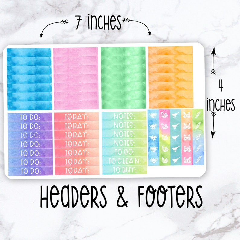 Sticker Kit / Watercolor Stickers Planner Stickers Passion Planner / Erin Condren Planner / Happy Planner / Life Planner image 7