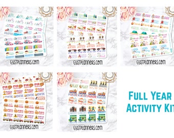 Activity Stickers / Event Stickers / Planner Stickers / Erin Condren / Happy Planner / Life Planner / Weekly Spread / Passion Planner