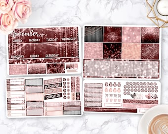 Month Sticker Kit / Rose Gold stickers / Planner Stickers / Erin Condren / Happy Planner / Life Planner / Weekly Spread / Passion Planner