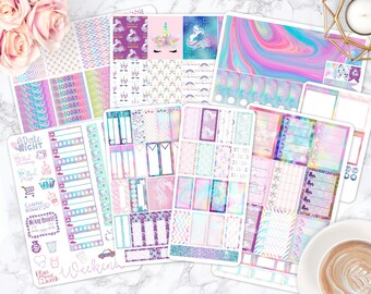 Sticker Kit / Unicorn Stickers / Fantasy Stickers / Passion Planner / Erin Condren Planner / Happy Planner / Life Planner / Plum Paper