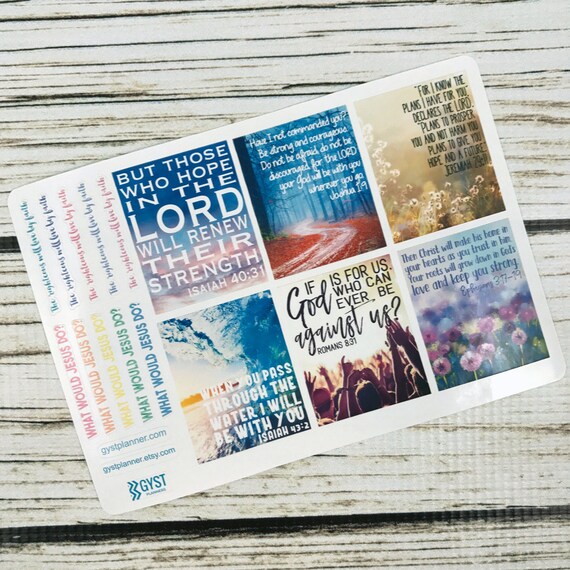Bible Verse Stickers / Christian Stickers / Bible Stickers / Etsy