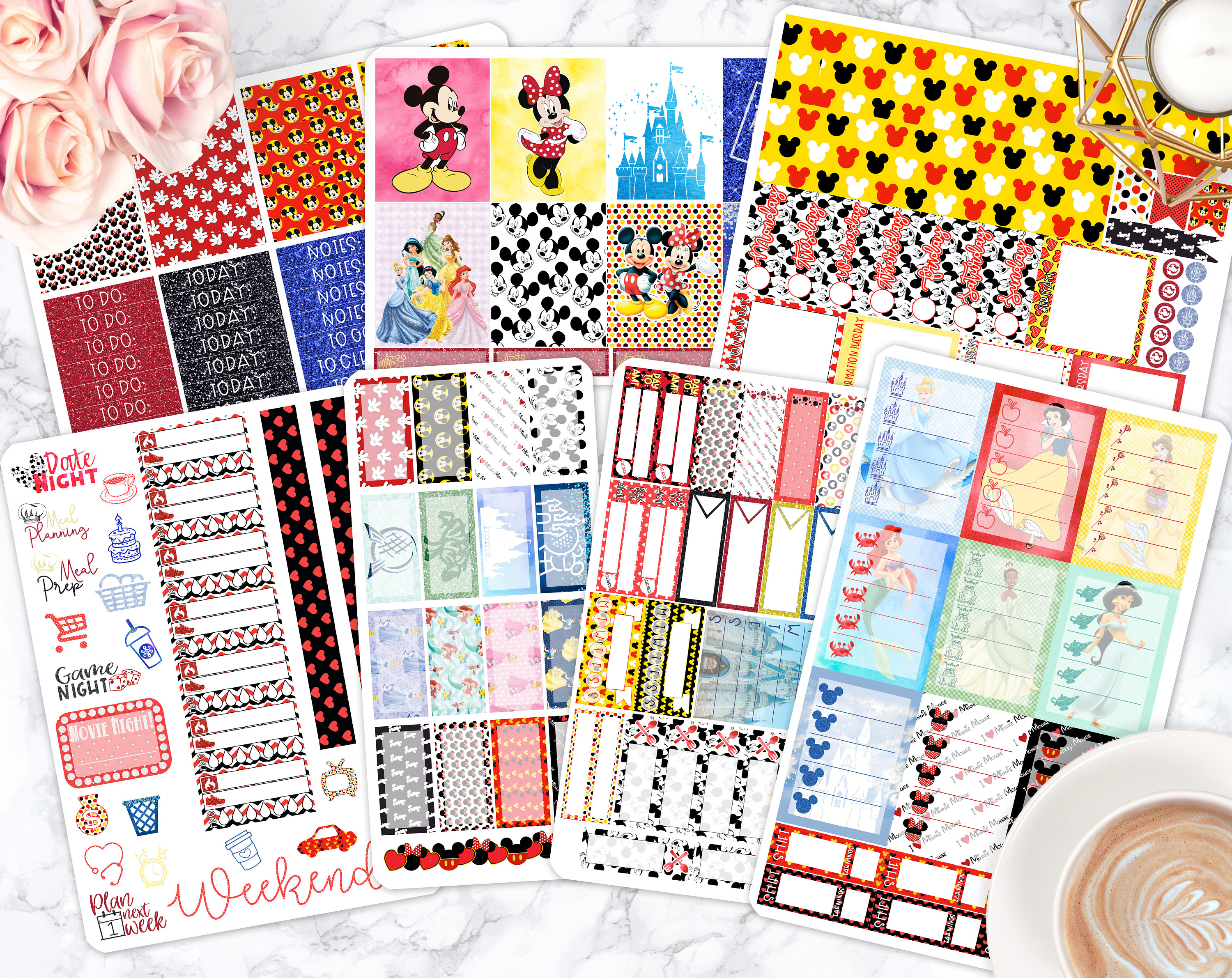 Sticker Kit / Disney Stickers / Princess Stickers / Passion Planner / Erin  Condren Planner / Happy Planner / Life Planner / Plum Paper 